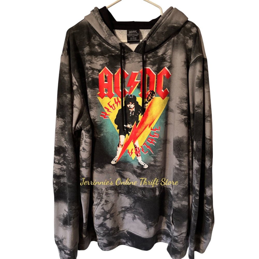 AC/DC Sweatshirt W/Hoodie Angus Young